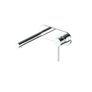Mika Wall Basin Mixer with Plate Chrome